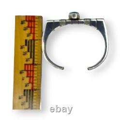 Bracelet manchette en argent sterling turquoise Navajo Amérindien Nusie Belon