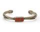 Bracelet Manchette Navajo En Argent Sterling Avec Corail Rouge Naturel, Vintage Et Coulé Dans Le Sable