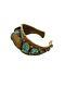Bracelet Manchette Sud-ouest En Laiton Avec Pépite De Turquoise Navajo Amérindienne Zuni
