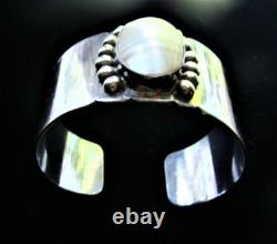 Bracelet vintage en argent sterling Navajo amérindien SAM PIASO 59,4 grammes - FAITES UNE OFFRE