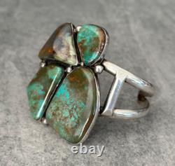 Bracelet vintage en argent sterling turquoise Navajo BRENDA PETE - L
