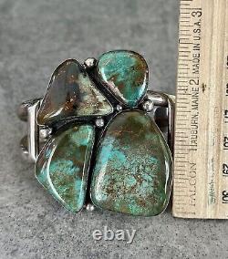 Bracelet vintage en argent sterling turquoise Navajo BRENDA PETE - L