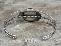 Bracelet vintage en argent sterling turquoise Navajo LEONARD T. CHEE