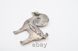 Broche épingle en turquoise de mouton Navajo amérindien vintage