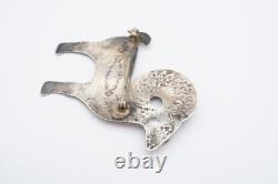 Broche épingle en turquoise de mouton Navajo amérindien vintage