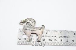 Broche épingle en turquoise de mouton Navajo amérindien vintage
