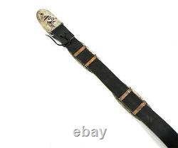 Ceinture concho en argent sterling Navajo amérindien vintage signée Rick Martinez