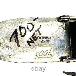Ceinture concho en argent sterling Navajo amérindien vintage signée Rick Martinez