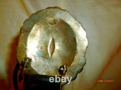 Ceinture concho navajo vintage. Argent 925 Amérindien signé GD 7 pièces 300g