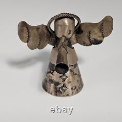 Cloche d'ange vintage Navajo en argent sterling par Paul J. Begay 2x2