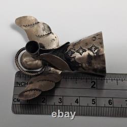 Cloche d'ange vintage Navajo en argent sterling par Paul J. Begay 2x2