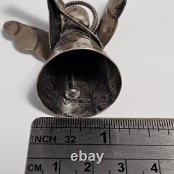 Cloche d'ange vintage Navajo en argent sterling par Paul J. Begay 2x2