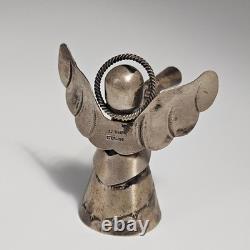 Cloche d'ange vintage Navajo en argent sterling par Paul J. Begay 2x2