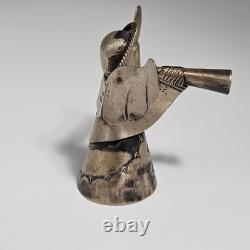 Cloche d'ange vintage Navajo en argent sterling par Paul J. Begay 2x2