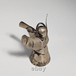 Cloche d'ange vintage Navajo en argent sterling par Paul J. Begay 2x2