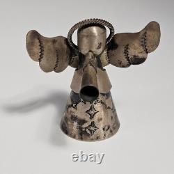 Cloche d'ange vintage Navajo en argent sterling par Paul J. Begay 2x2