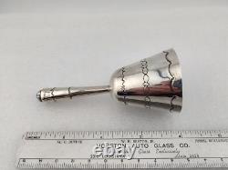 Cloche en argent sterling turquoise faite à la main estampillée Navajo amérindienne vintage 4