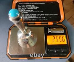 Cloche en argent sterling turquoise faite à la main estampillée Navajo amérindienne vintage 4