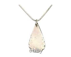 Collier Navajo Argent 925 Turquoise Naturelle Artiste Amérindien C. Années 80