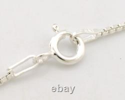 Collier Navajo. Argent 925 Turquoise de Kingman Amérindien signé C. années 1980