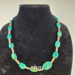 Collier Navajo Heishi en turquoise épaisse Jay King 23 pouces