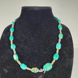 Collier Navajo Heishi en turquoise épaisse Jay King 23 pouces