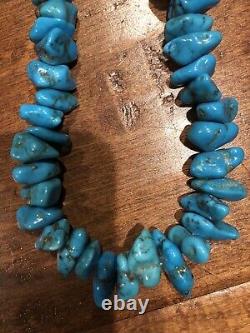 Collier Navajo Style en Turquoise Authentique Exceptionnelle