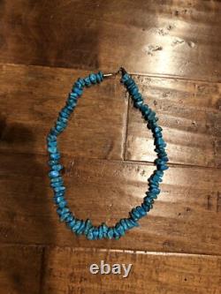 Collier Navajo Style en Turquoise Authentique Exceptionnelle