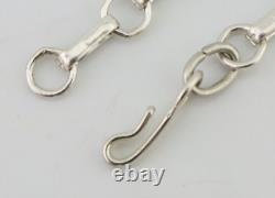 Collier Navajo en argent 925 avec turquoise verte signée par l'artiste C Montoya, années 80