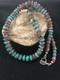 Collier Navajo En Argent Sterling Heishi Turquoise Corail 8506