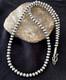 Collier Navajo En Cône Avec Fermoir à Crochet Et œil En Argent Sterling 5 Mm Perles Amérindiennes