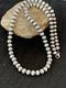 Collier Am&eacute;rindien De 23 Pouces &agrave; Un Seul Rang De Perles Navajo De 8 Mm En Argent Sterling
