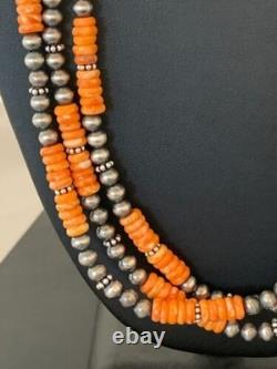 Collier de perles Navajo à 3 brins en huître épineuse amérindienne 4711