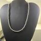 Collier De Perles De Navajo En Argent Sterling, Longueur De 18 Pouces / 4 Mm Pour Femmes