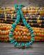 Collier De Perles En Argent Et Turquoise Navajo Amérindien De 20 Pouces