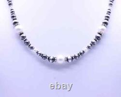 Collier de perles et d'argent élégant, superbe choker féminin étincelant unique