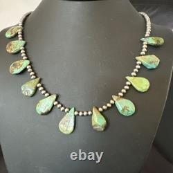 Collier de perles navajos en argent sterling et turquoise de Royston 20 00484