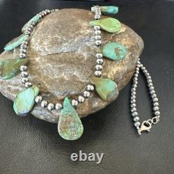 Collier de perles navajos en argent sterling et turquoise de Royston 20 00484