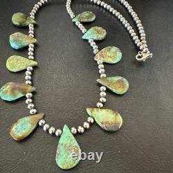 Collier de perles navajos en argent sterling et turquoise de Royston 20 00484