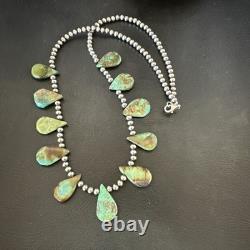 Collier de perles navajos en argent sterling et turquoise de Royston 20 00484