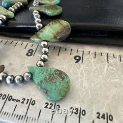 Collier de perles navajos en argent sterling et turquoise de Royston 20 00484