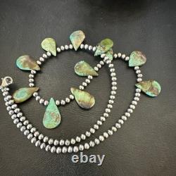 Collier de perles navajos en argent sterling et turquoise de Royston 20 00484