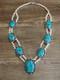 Collier En Argent Nickel Navajo Et Howlite Bleue Cleveland