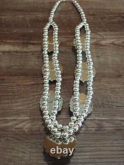 Collier en argent nickel navajo et howlite bleue Cleveland
