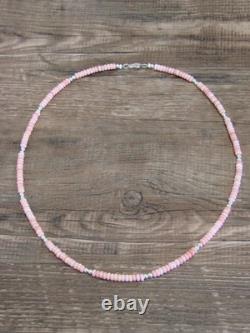 Collier en argent sterling 18 de Joe, avec conque rose, amérindien