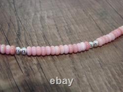 Collier en argent sterling 18 de Joe, avec conque rose, amérindien