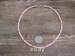 Collier en argent sterling 18 de Joe, avec conque rose, amérindien