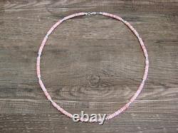 Collier en argent sterling 18 de Joe, avec conque rose, amérindien
