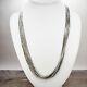 Collier En Argent Sterling 925 En Argent Liquide Navajo Amérindien, 31 Brins