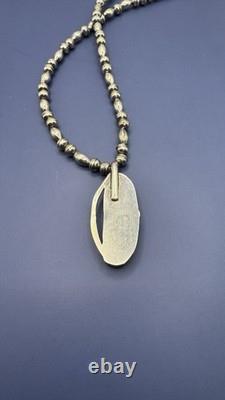 Collier en argent sterling avec pierre turquoise Navajo Amérindien
